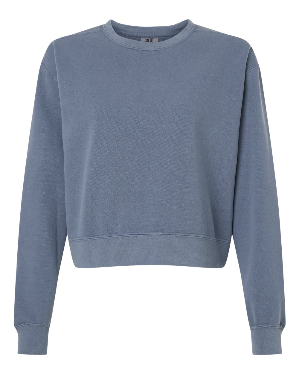 Comfort Colors 1566l Women’s Garment-dyed Mid-length Crewneck Sweatshirt - Blue Jean