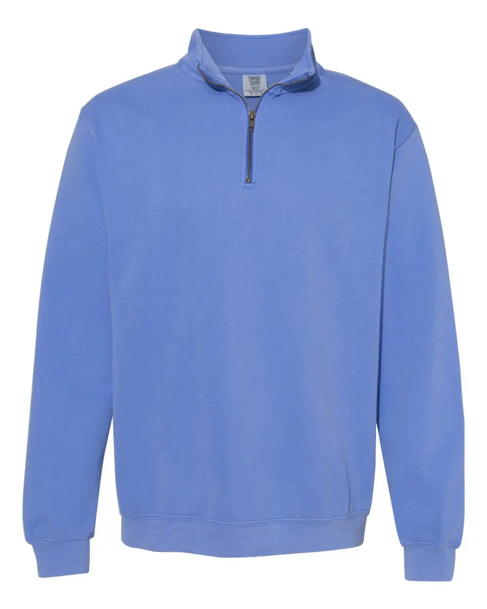 Comfort Colors 1580 Garment-dyed Quarter Zip Sweatshirt - Flo Blue