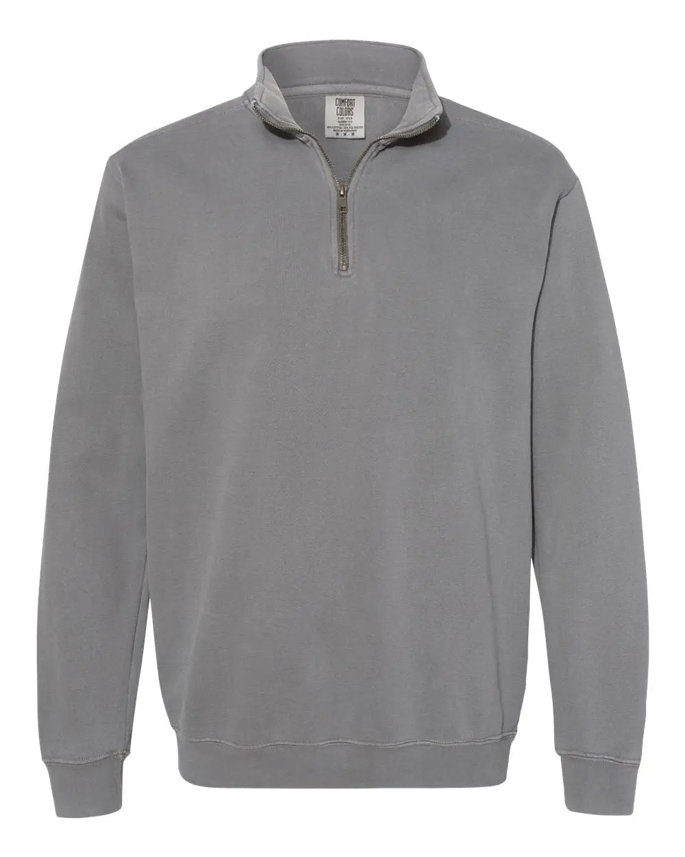 Comfort Colors 1580 Garment-dyed Quarter Zip Sweatshirt - Grey - Gray / s