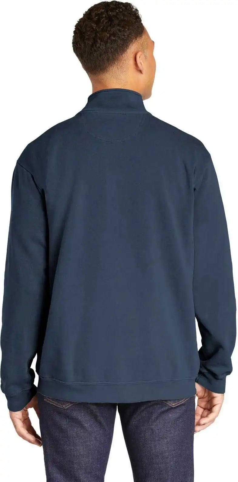 Comfort Colors 1580 Ring Spun 1/4 Zip Sweatshirt Blue Jean