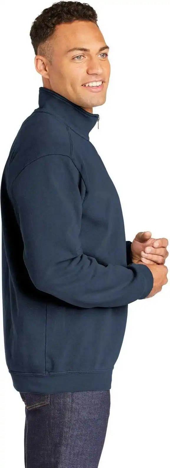Comfort Colors 1580 Ring Spun 1/4 Zip Sweatshirt Blue Jean