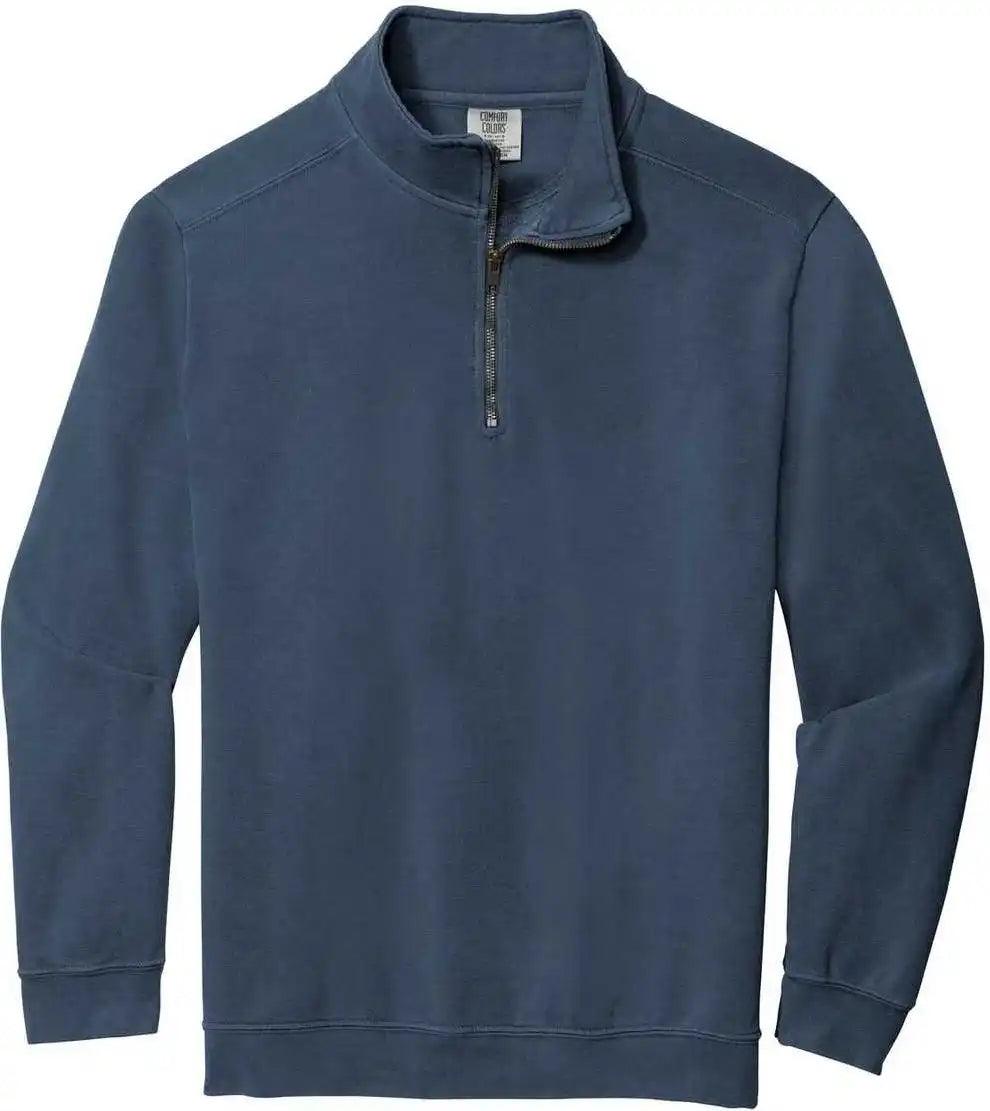Comfort Colors 1580 Ring Spun 1/4 Zip Sweatshirt Blue Jean