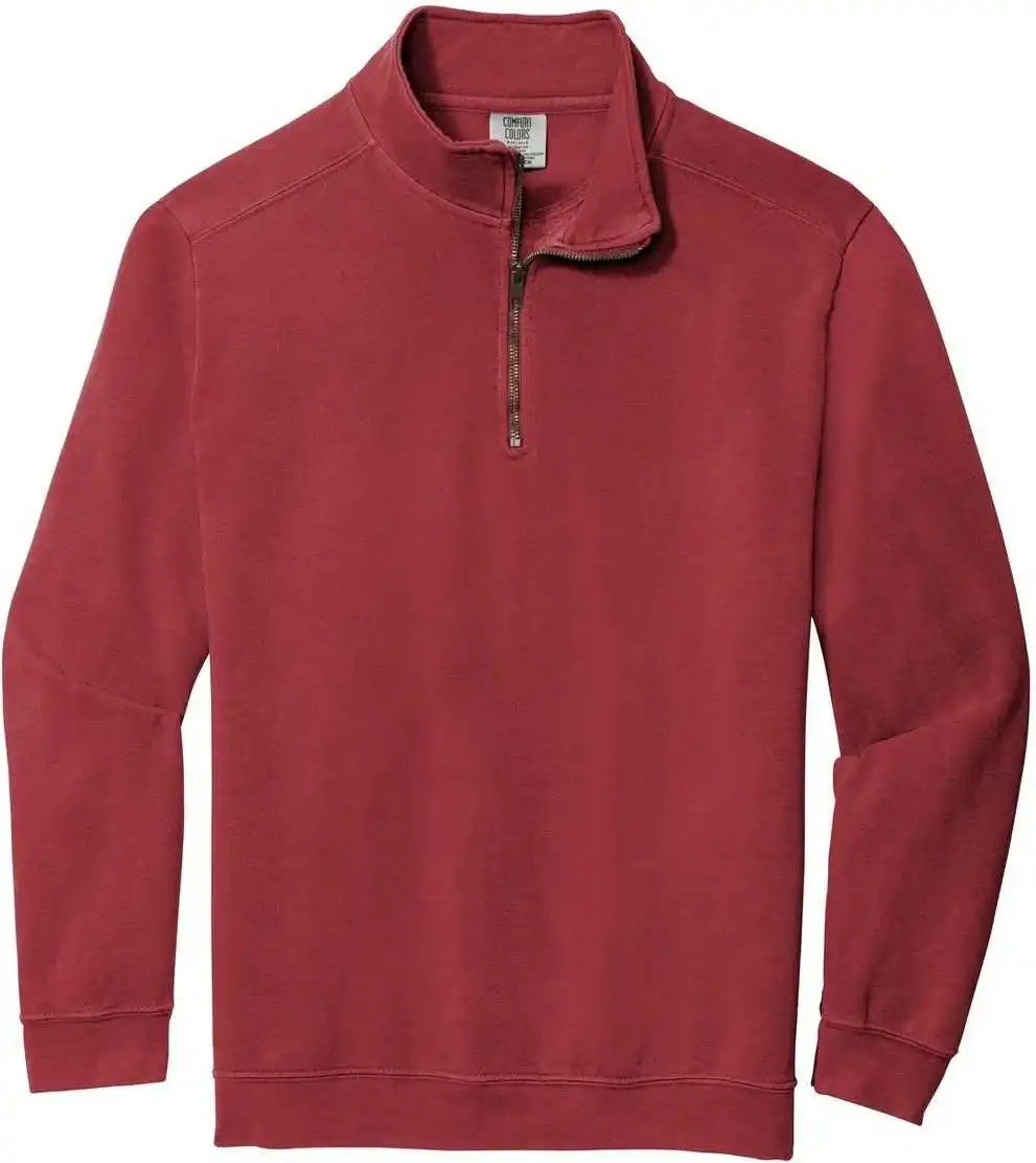 Comfort Colors 1580 Ring Spun 1/4 Zip Sweatshirt Crimson