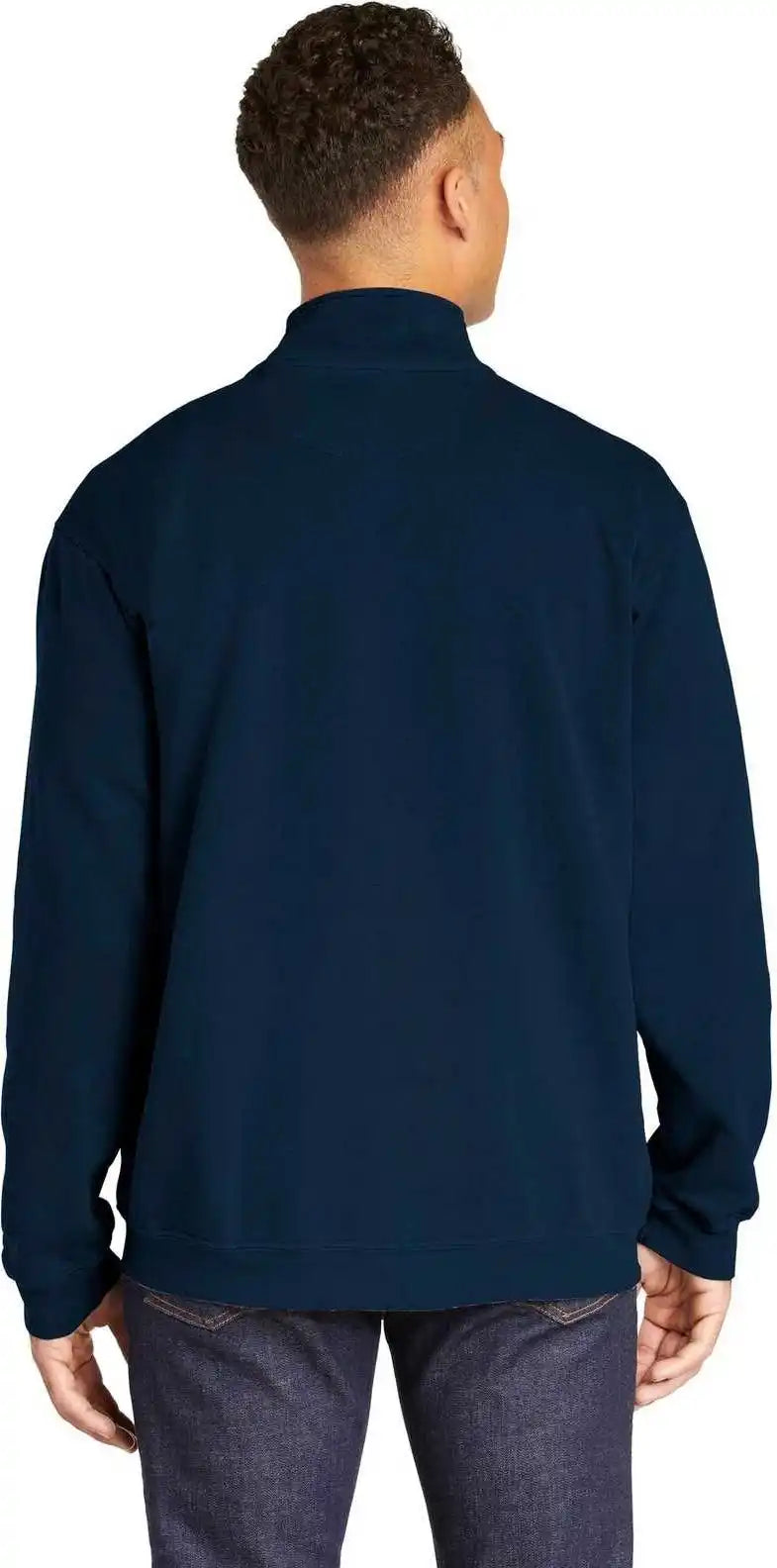 Comfort Colors 1580 Ring Spun 1/4 Zip Sweatshirt True Navy