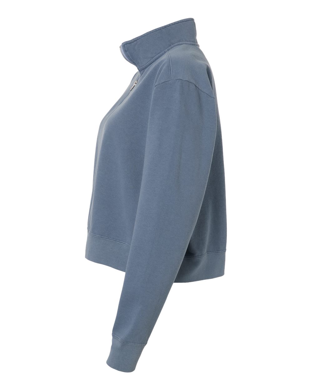 Comfort Colors 1580l Women’s Garment-dyed Mid-length Quarter-zip Sweatshirt - Blue Jean