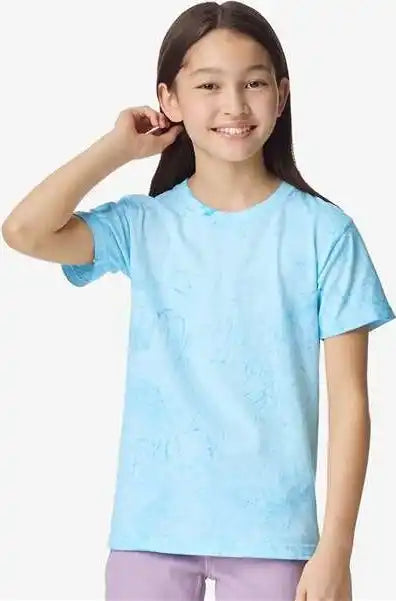 Comfort Colors 1745y Colorblast Youth Heavyweight t Shirt Fiji Blue