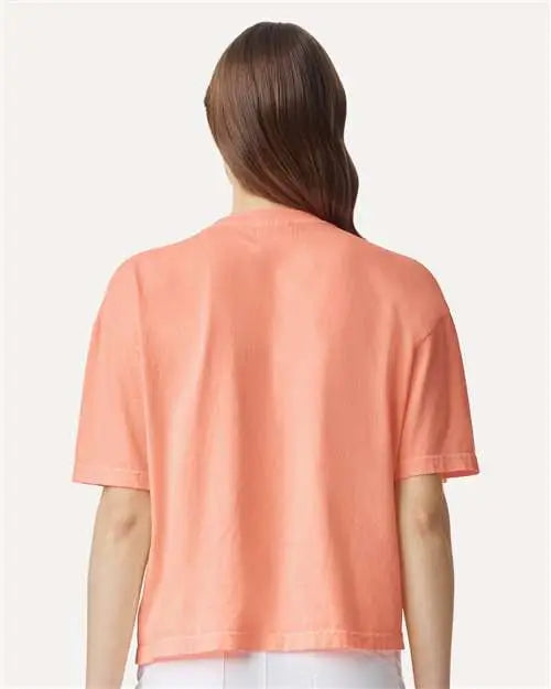 Comfort Colors 3023cl Women’s Heavyweight Boxy T-shirt - Neon Cantaloupe