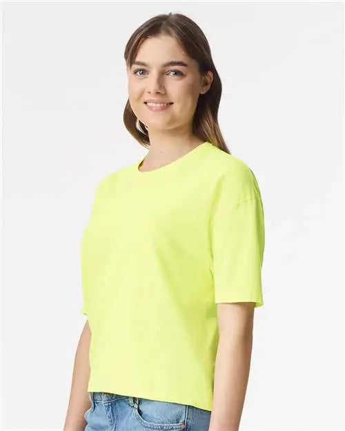 Comfort Colors 3023cl Women’s Heavyweight Boxy T-shirt - Neon Lemon