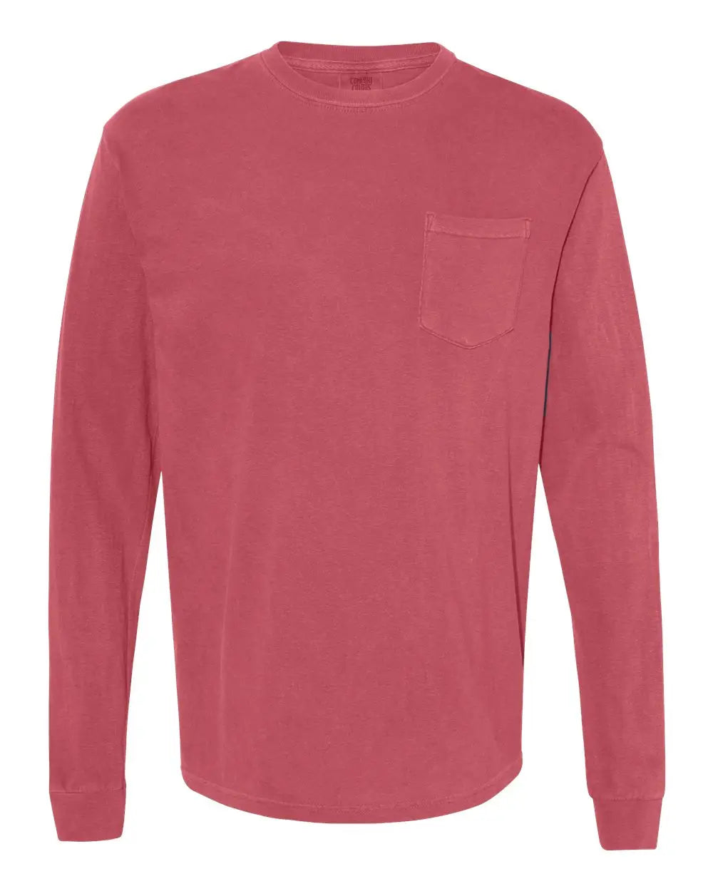 Comfort Colors 4410 Garment-dyed Heavyweight Long Sleeve Pocket T-shirt - Crimson - Cardinal / s