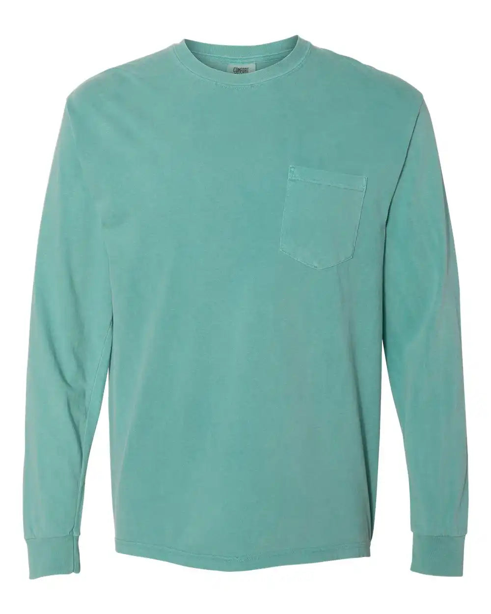 Comfort Colors 4410 Garment-dyed Heavyweight Long Sleeve Pocket T-shirt - Seafoam - s