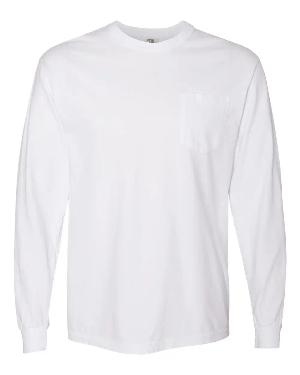 Comfort Colors 4410 Garment-dyed Heavyweight Long Sleeve Pocket T-shirt - White - s