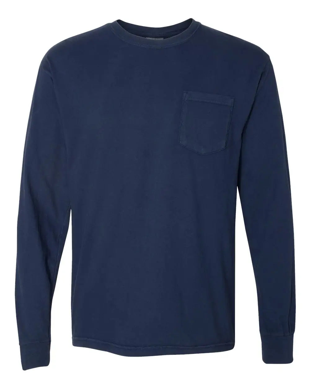 Comfort Colors 4410 Garment-dyed Heavyweight Long Sleeve Pocket T-shirt - True Navy - s