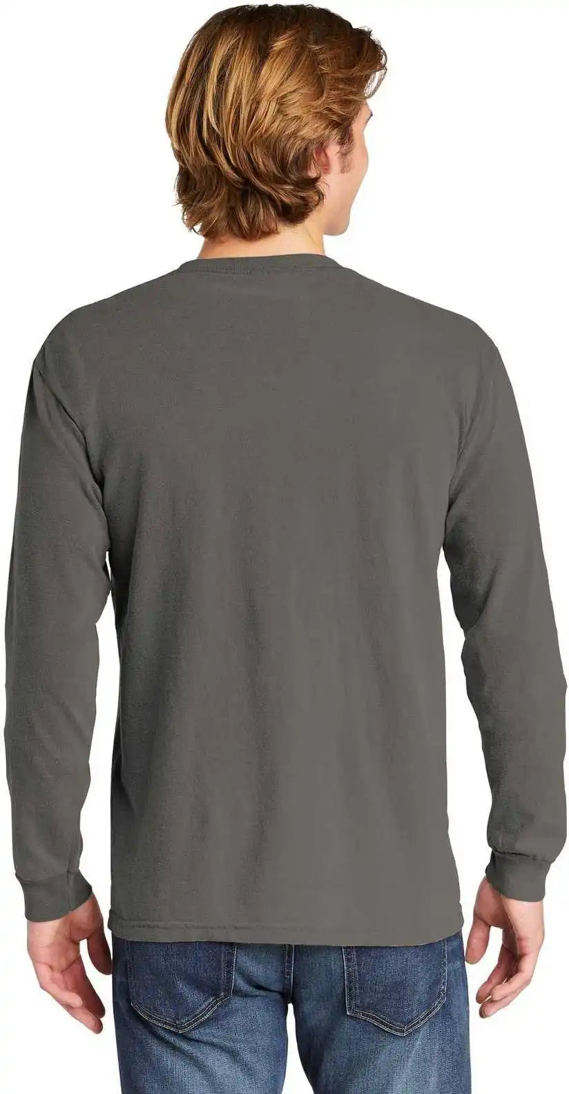 Comfort Colors 4410 Heavyweight Garment-dyed Long Sleeve Pocket Tee - Gray