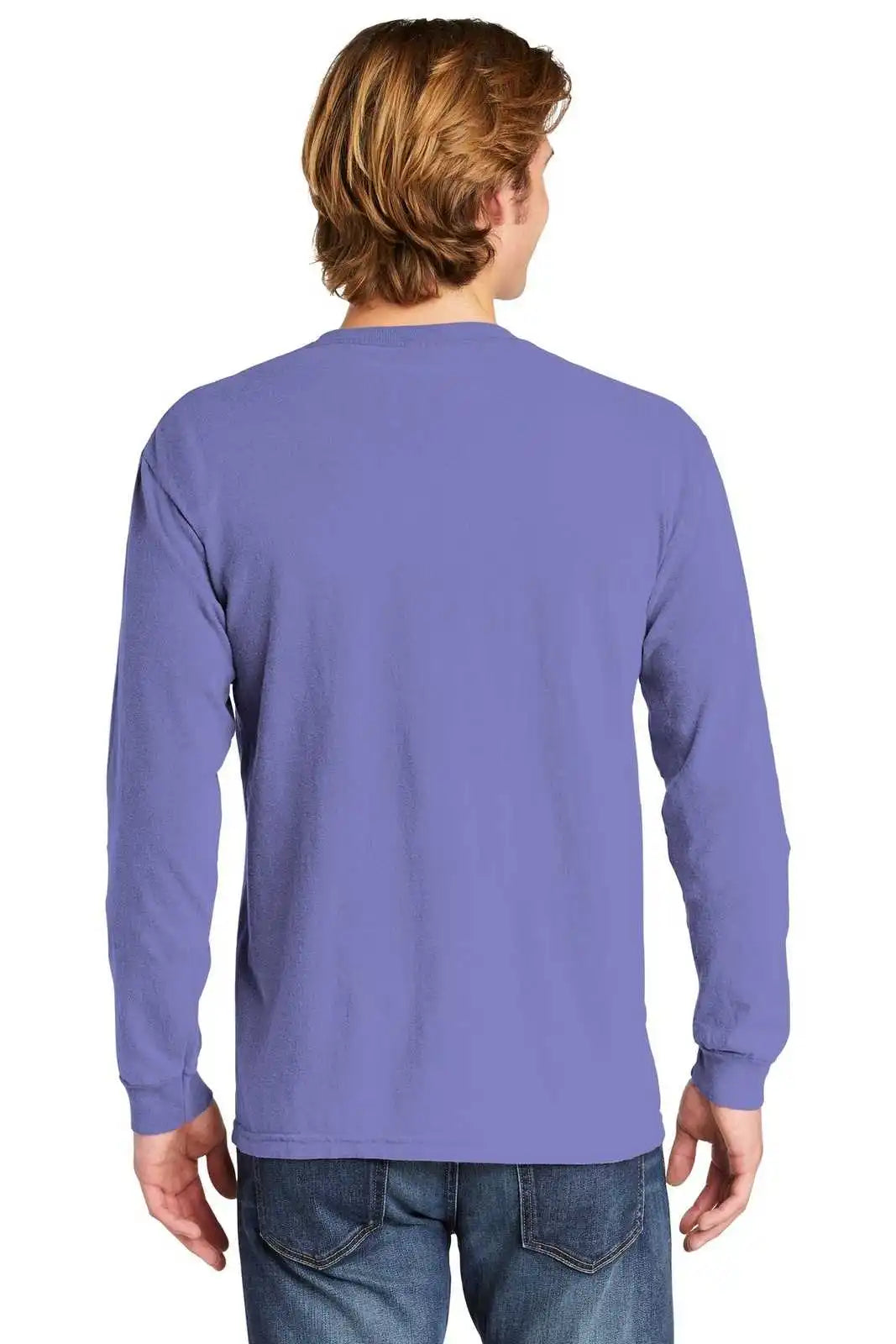 Comfort Colors 4410 Heavyweight Garment-dyed Long Sleeve Pocket Tee - Violet