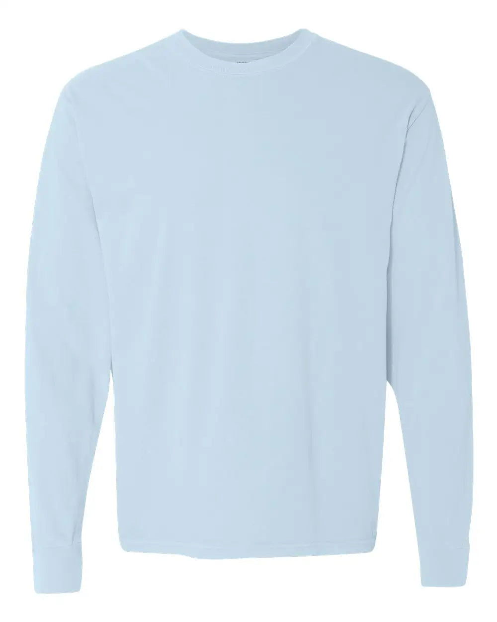 Comfort Colors 6014 Garment-dyed Heavyweight Long Sleeve T-shirt - Chambray - Ice Blue / s