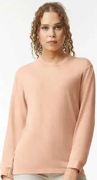 Comfort Colors 6014 Garment Dyed Heavyweight Long Sleeve t Shirt Peachy