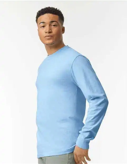 Comfort Colors 6014 Garment Dyed Heavyweight Long Sleeve t Shirt Hydrangea