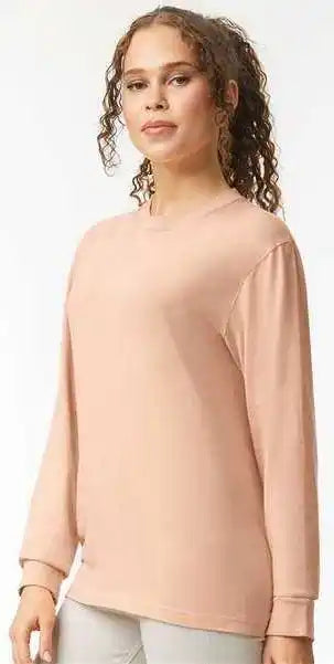 Comfort Colors 6014 Garment Dyed Heavyweight Long Sleeve t Shirt Peachy