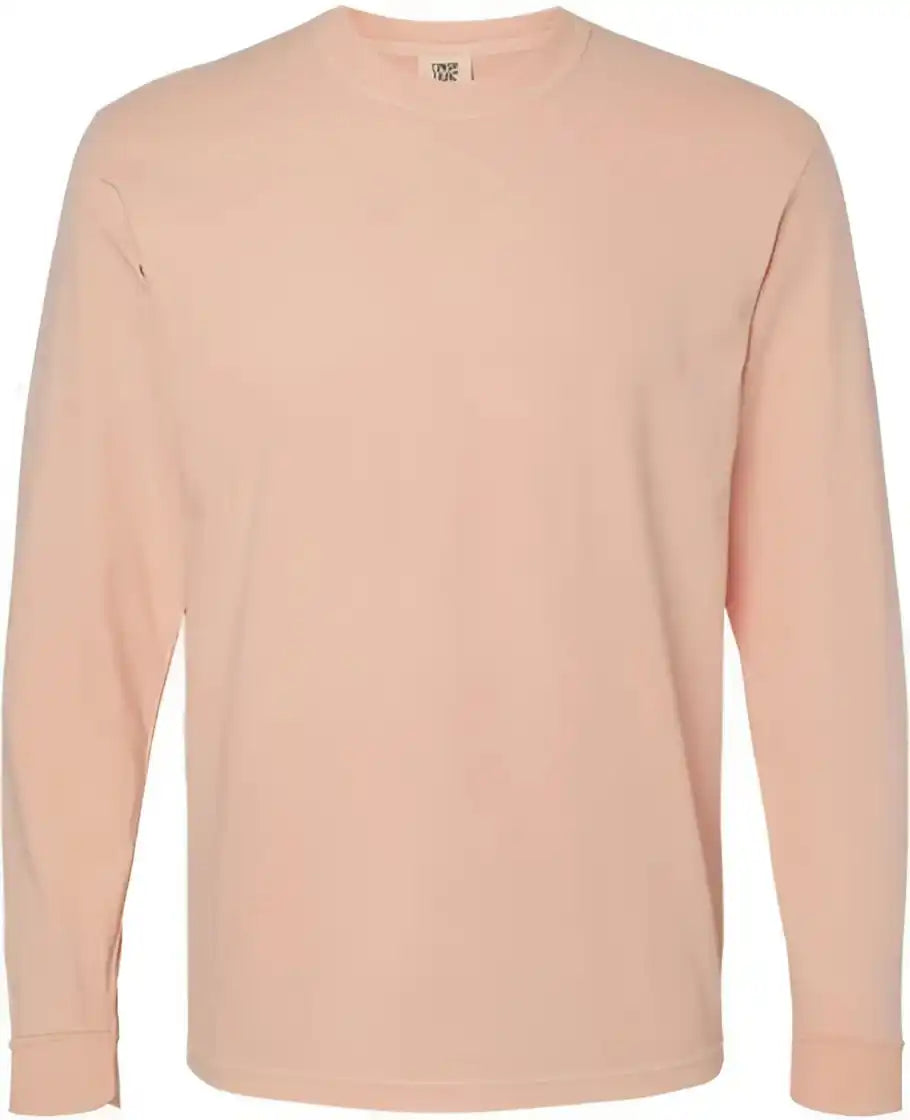 Comfort Colors 6014 Garment Dyed Heavyweight Long Sleeve t Shirt Peachy