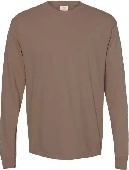 Comfort Colors 6014 Garment Dyed Heavyweight Long Sleeve t Shirt Espresso