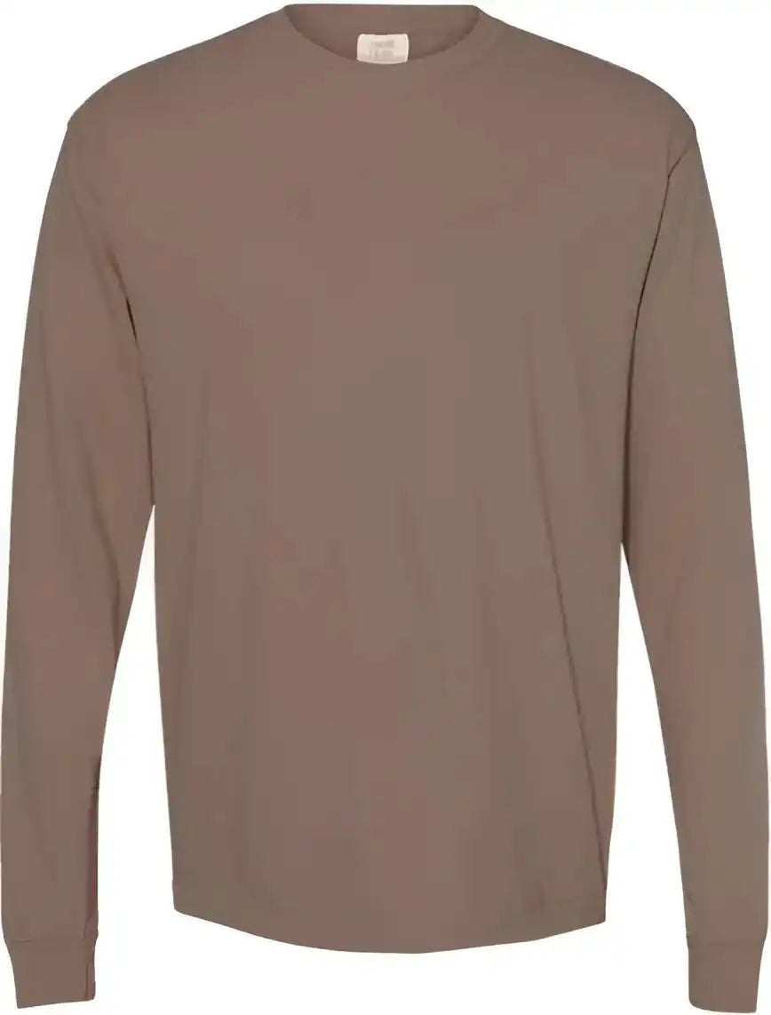 Comfort Colors 6014 Garment Dyed Heavyweight Long Sleeve t Shirt Espresso