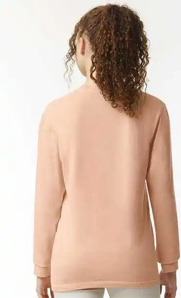 Comfort Colors 6014 Garment Dyed Heavyweight Long Sleeve t Shirt Peachy