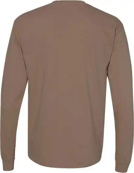 Comfort Colors 6014 Garment Dyed Heavyweight Long Sleeve t Shirt Espresso