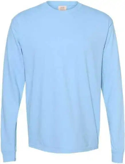 Comfort Colors 6014 Garment Dyed Heavyweight Long Sleeve t Shirt Hydrangea