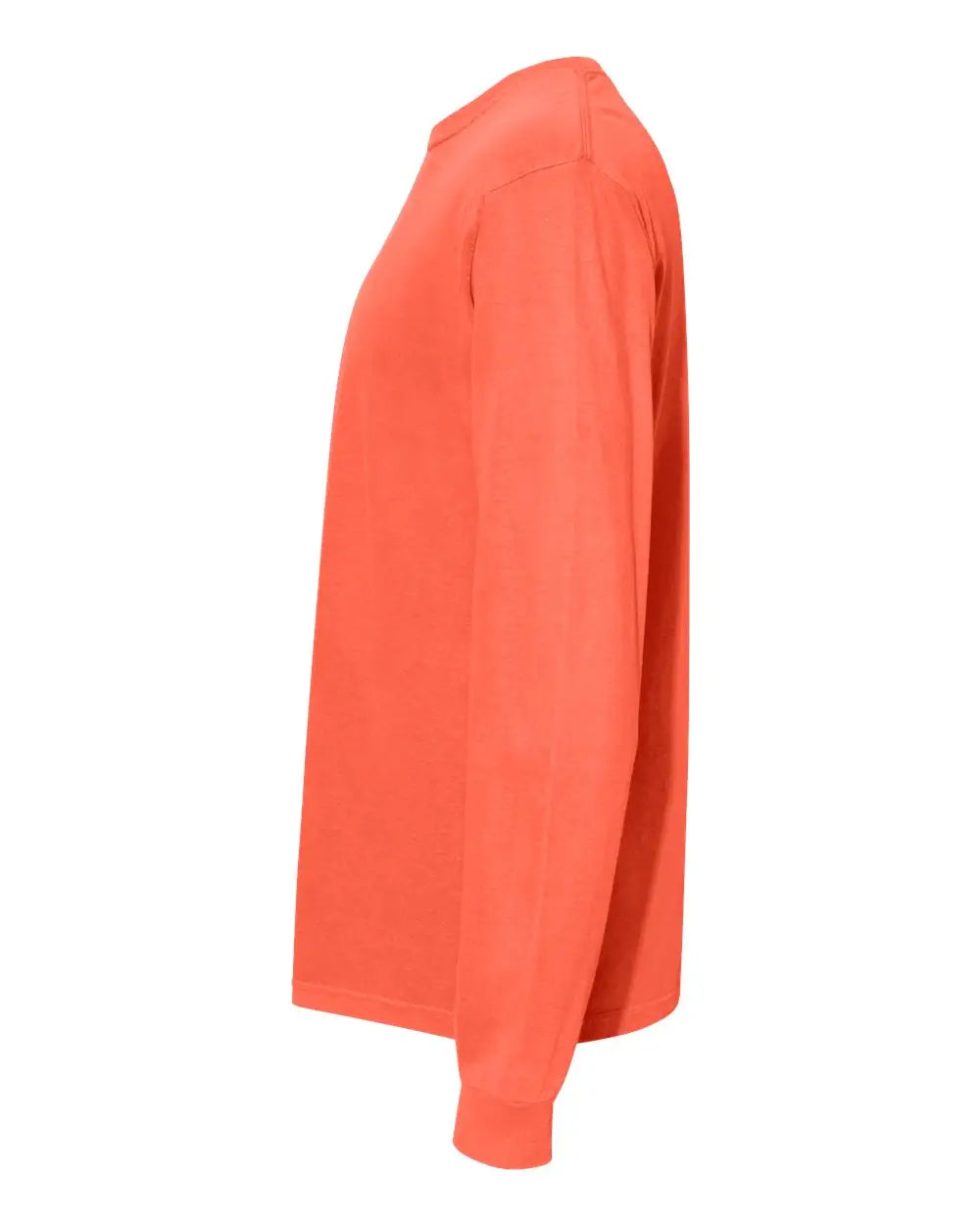 Comfort Colors 6014 Garment-dyed Heavyweight Long Sleeve T-shirt - Neon Red Orange