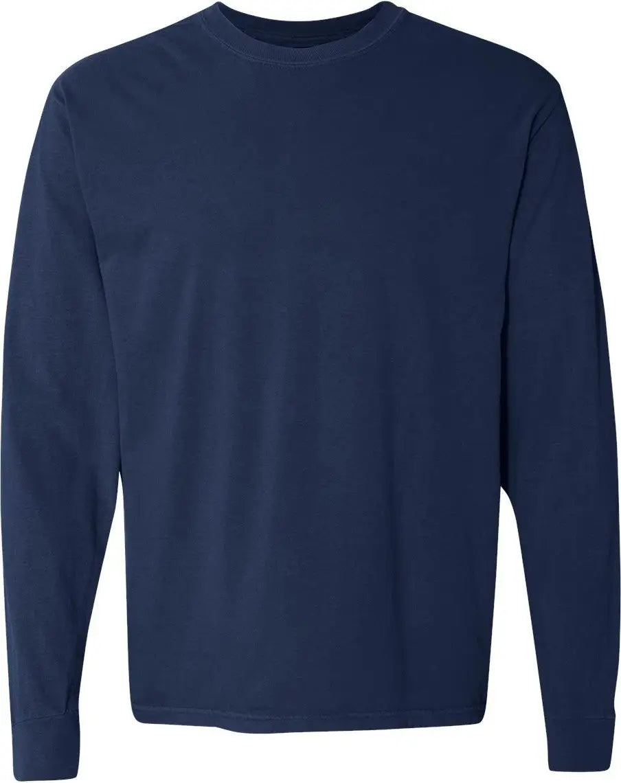 Comfort Colors 6014 Garment-dyed Heavyweight Long Sleeve T-shirt - True Navy - s