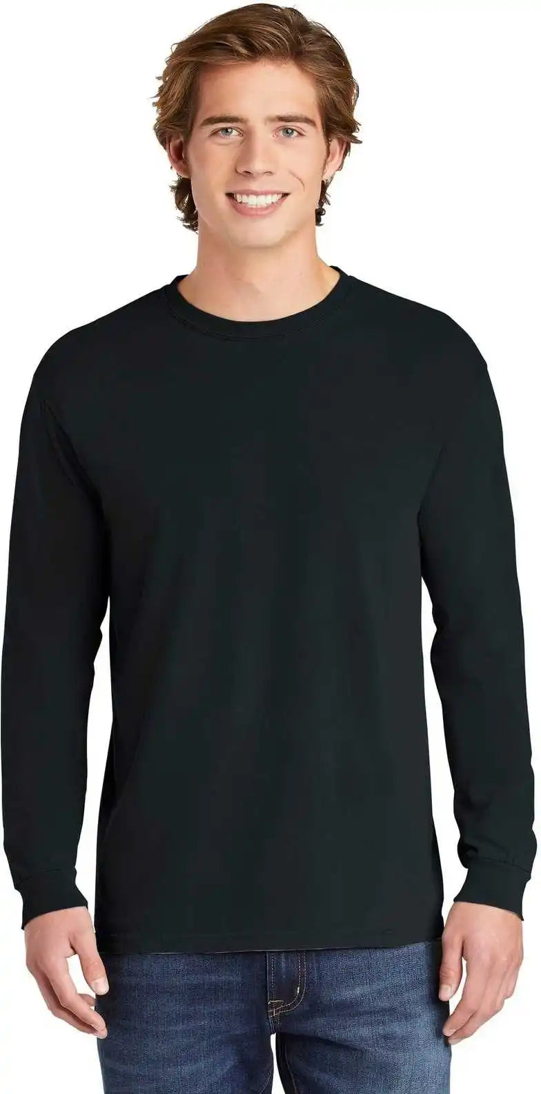 Comfort Colors 6014 Heavyweight Ring Spun Long Sleeve Tee Black