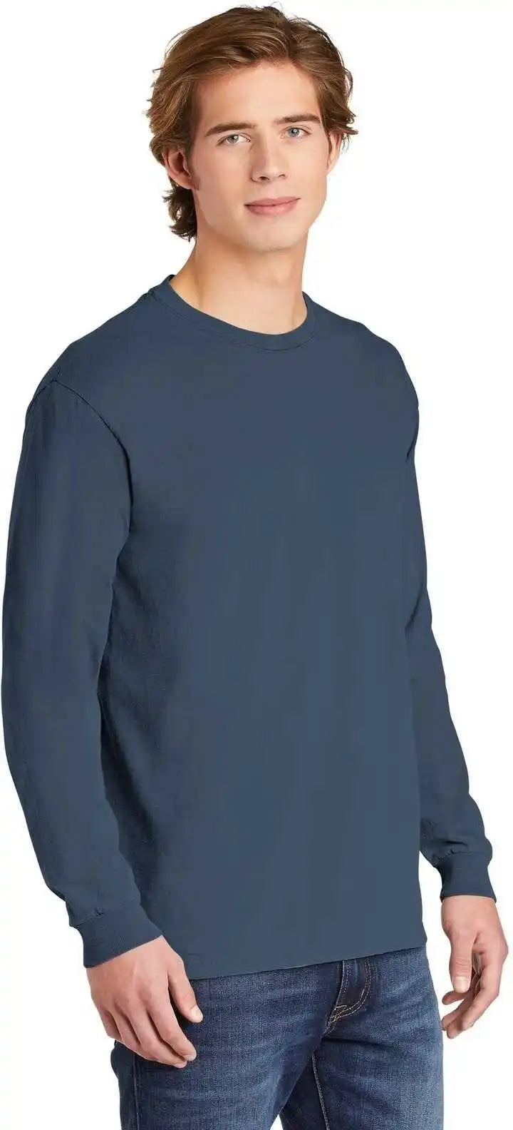 Comfort Colors 6014 Heavyweight Ring Spun Long Sleeve Tee Blue Jean