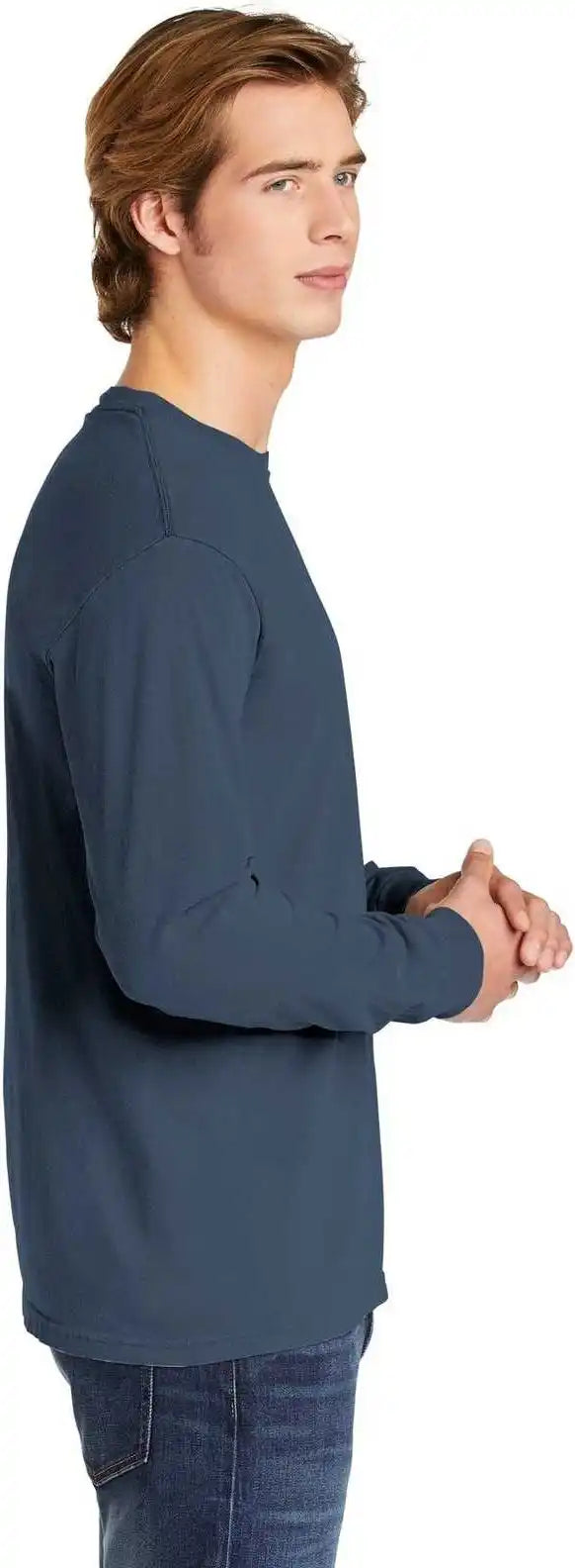 Comfort Colors 6014 Heavyweight Ring Spun Long Sleeve Tee Blue Jean