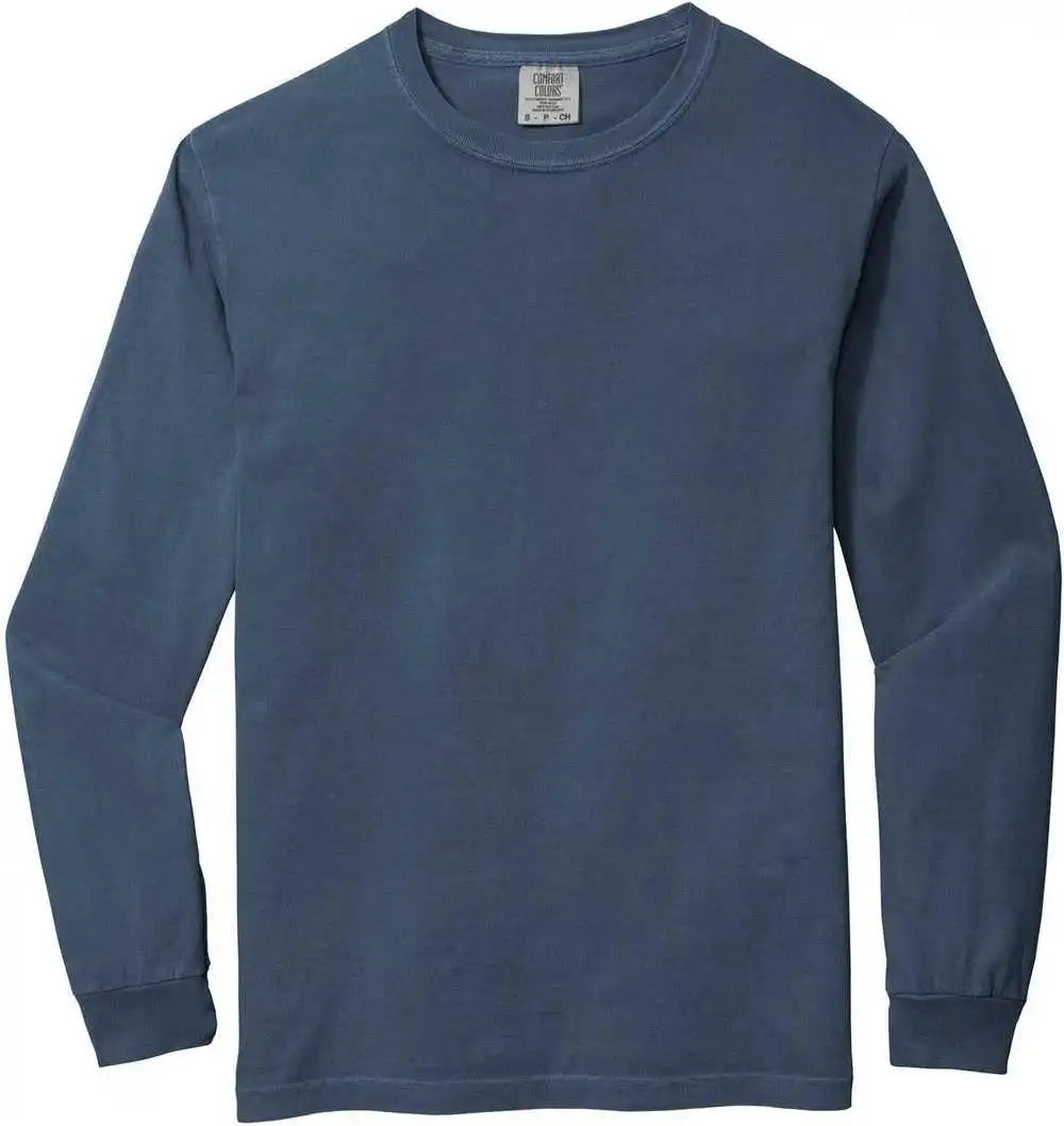Comfort Colors 6014 Heavyweight Ring Spun Long Sleeve Tee Blue Jean