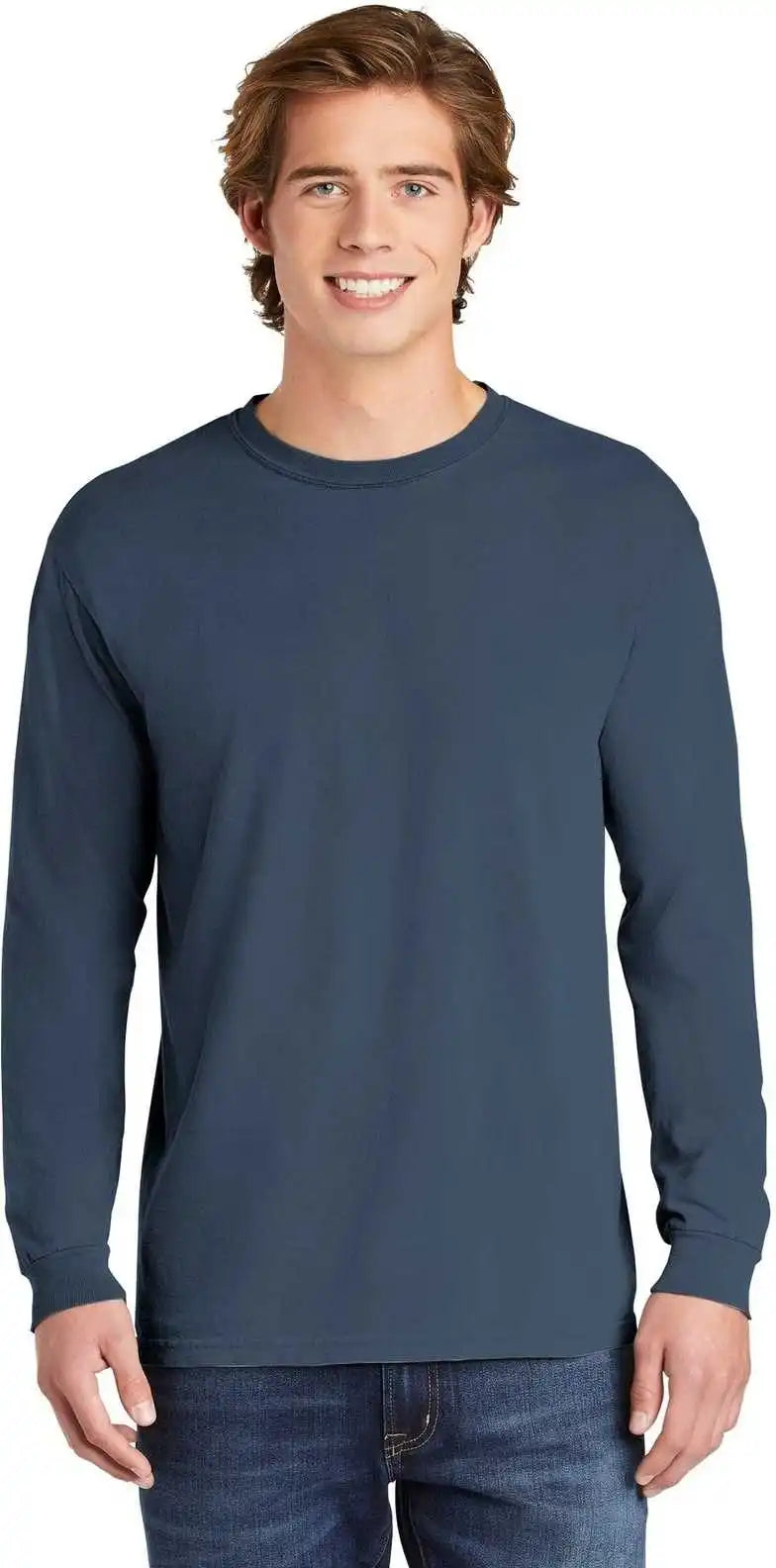 Comfort Colors 6014 Heavyweight Ring Spun Long Sleeve Tee Blue Jean
