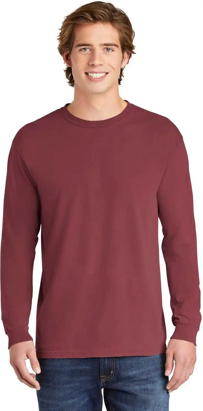 Comfort Colors 6014 Heavyweight Ring Spun Long Sleeve Tee Brick