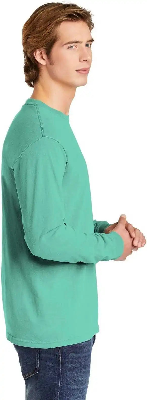 Comfort Colors 6014 Heavyweight Ring Spun Long Sleeve Tee Chalky Mint