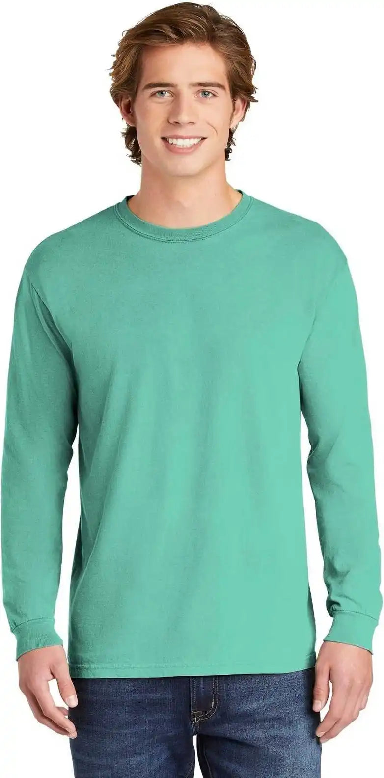 Comfort Colors 6014 Heavyweight Ring Spun Long Sleeve Tee Chalky Mint