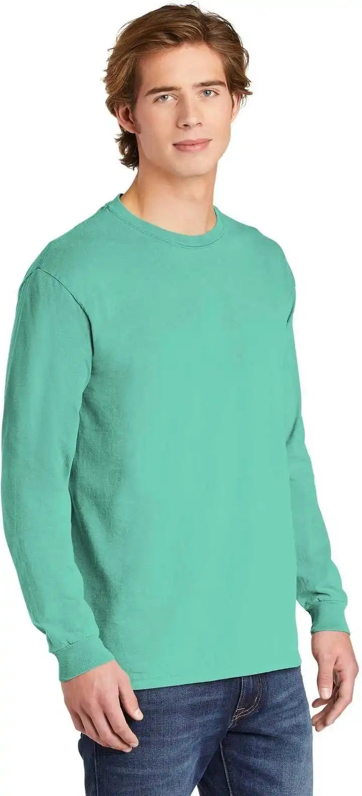 Comfort Colors 6014 Heavyweight Ring Spun Long Sleeve Tee Chalky Mint