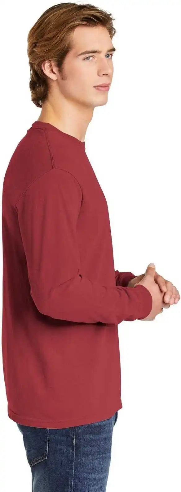 Comfort Colors 6014 Heavyweight Ring Spun Long Sleeve Tee Crimson