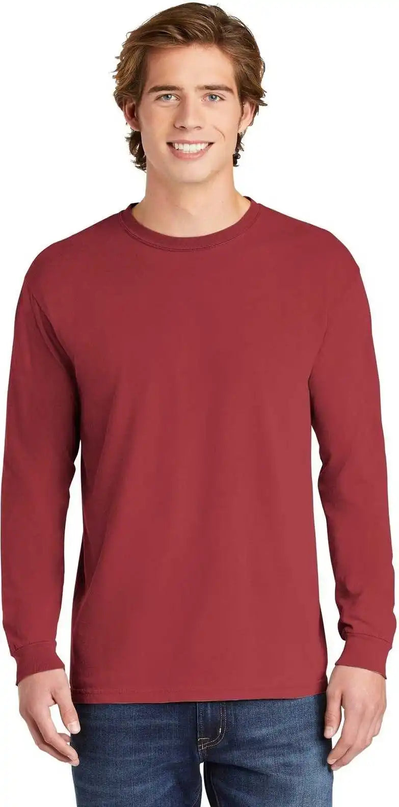 Comfort Colors 6014 Heavyweight Ring Spun Long Sleeve Tee Crimson