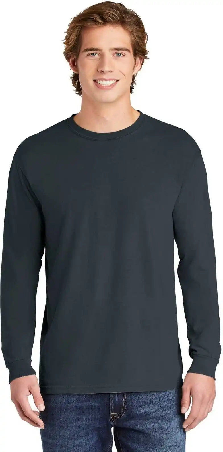 Comfort Colors 6014 Heavyweight Ring Spun Long Sleeve Tee Denim