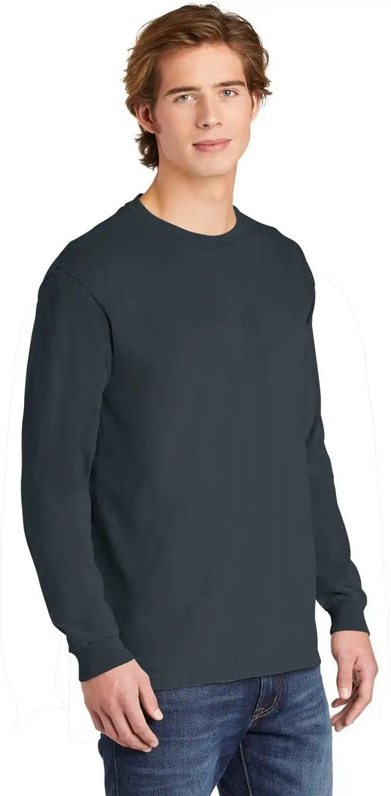 Comfort Colors 6014 Heavyweight Ring Spun Long Sleeve Tee Denim