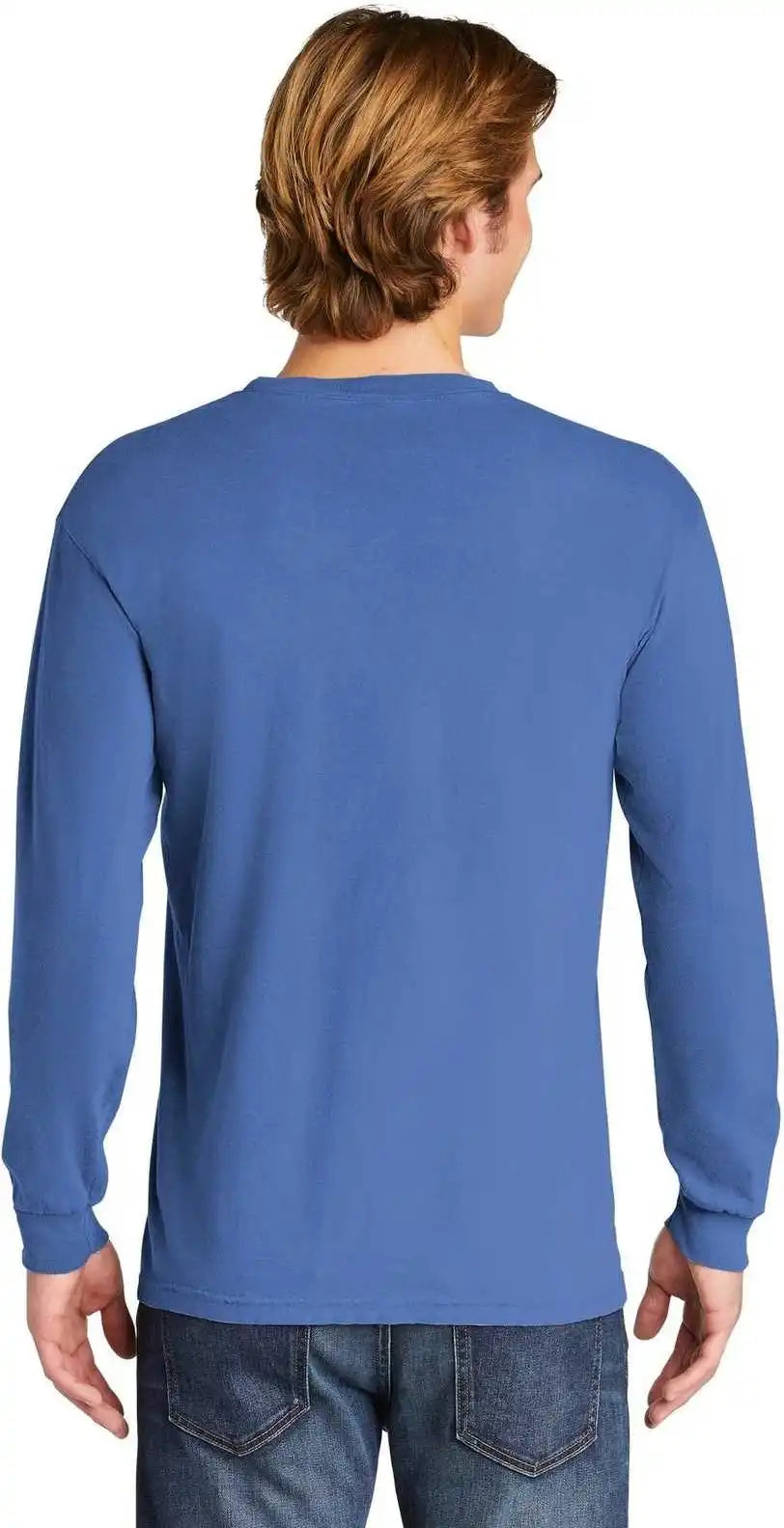 Comfort Colors 6014 Heavyweight Ring Spun Long Sleeve Tee Flo Blue