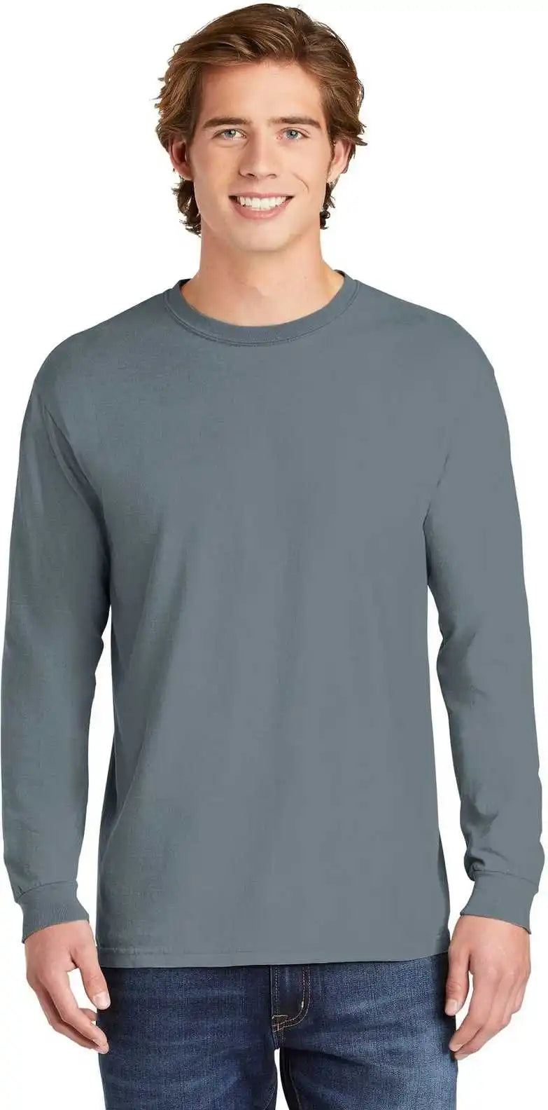 Comfort Colors 6014 Heavyweight Ring Spun Long Sleeve Tee Granite