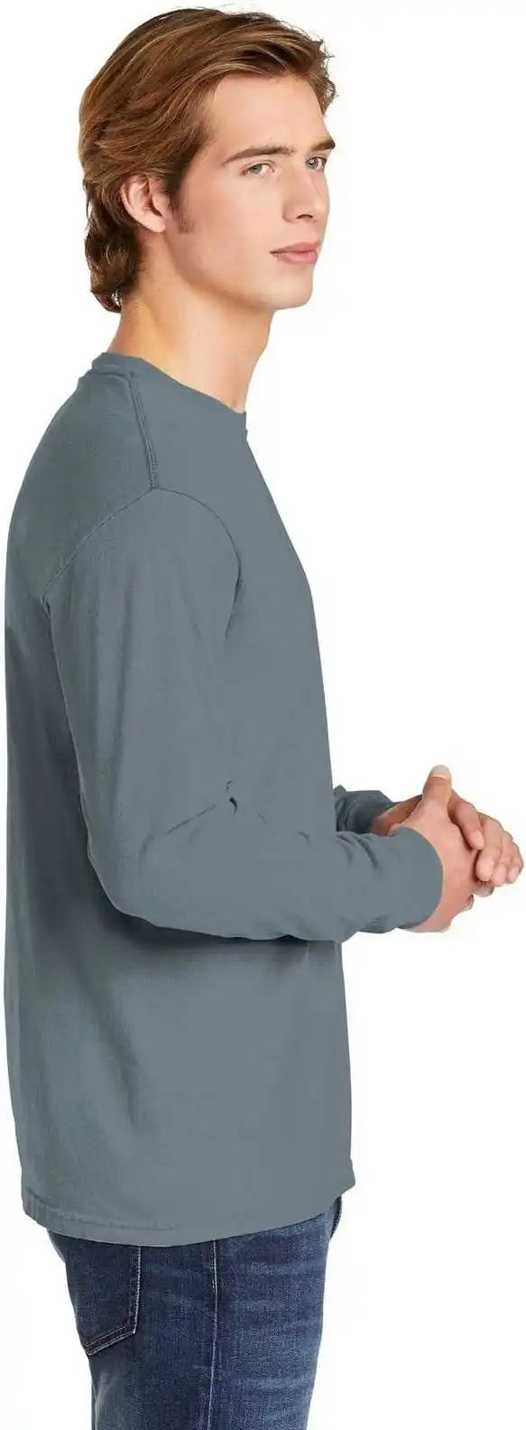 Comfort Colors 6014 Heavyweight Ring Spun Long Sleeve Tee Granite