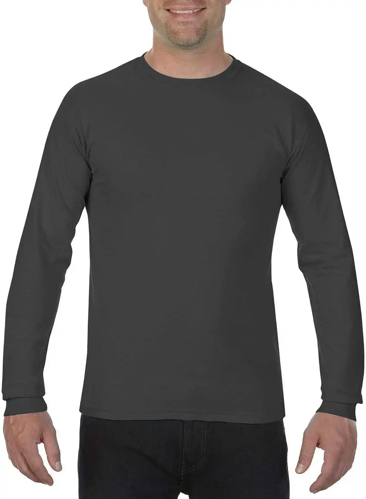 Comfort Colors 6014 Heavyweight Ring Spun Long Sleeve Tee Graphite