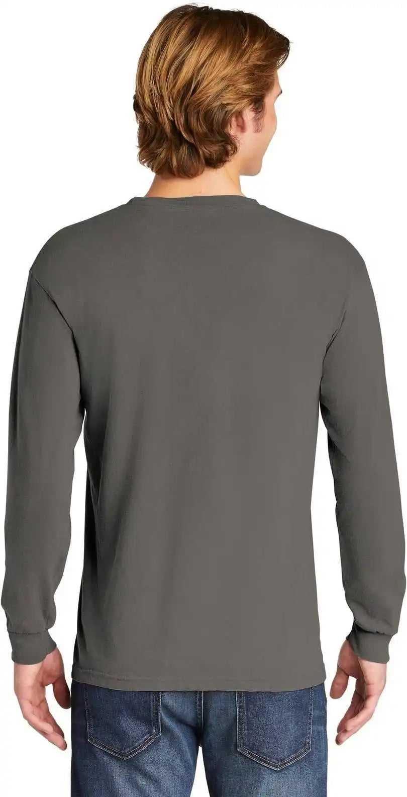 Comfort Colors 6014 Heavyweight Ring Spun Long Sleeve Tee Gray