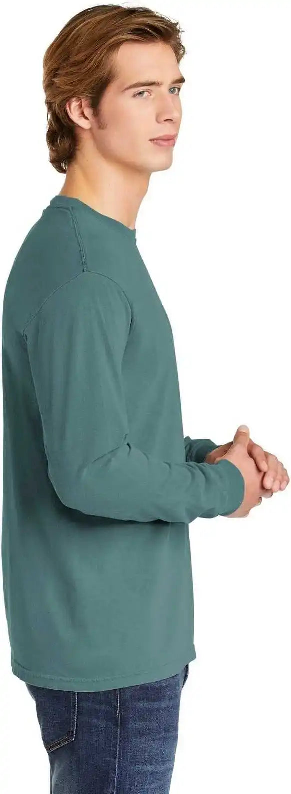 Comfort Colors 6014 Heavyweight Ring Spun Long Sleeve Tee Ice Blue