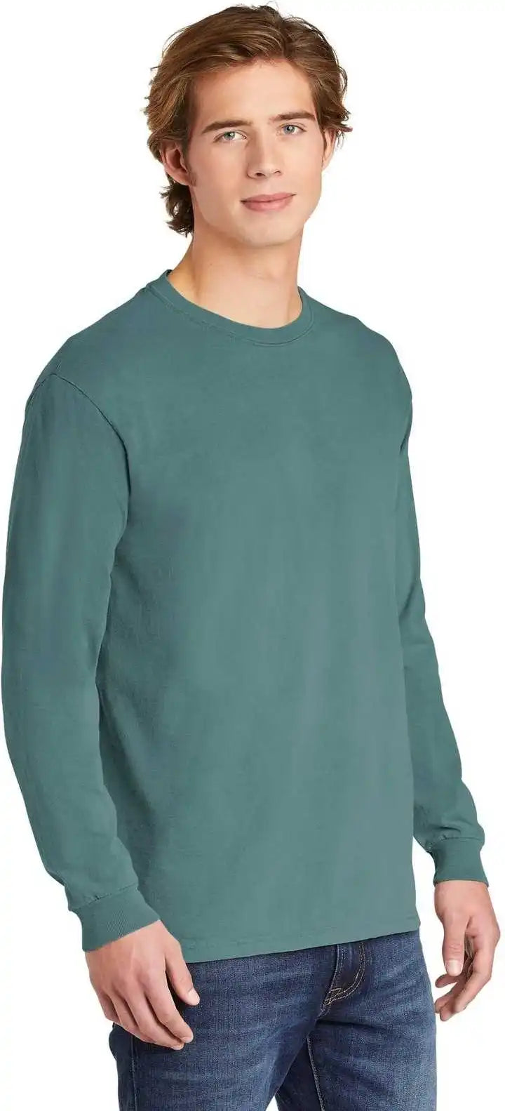 Comfort Colors 6014 Heavyweight Ring Spun Long Sleeve Tee Ice Blue